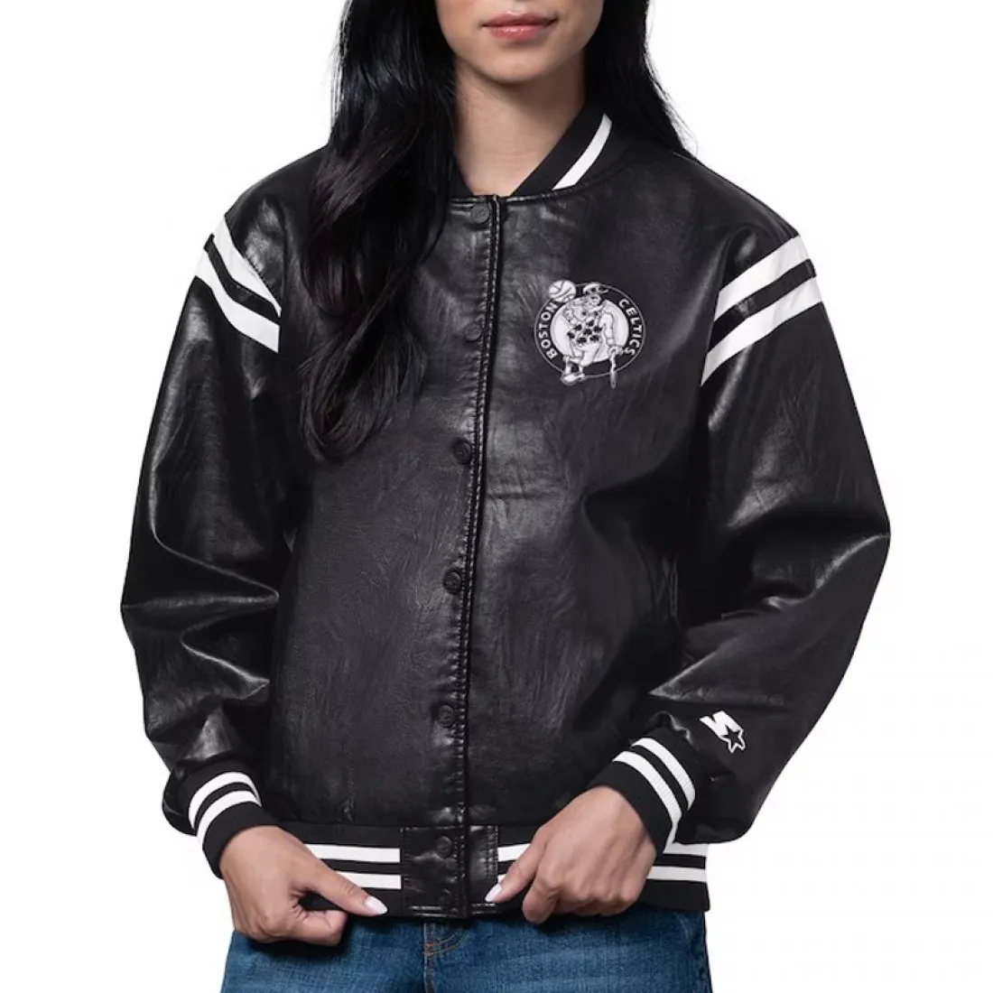 Boston-Celtics-High-Heat-Vegan-Black-Varsity-Leather-Jacket-1100x1100