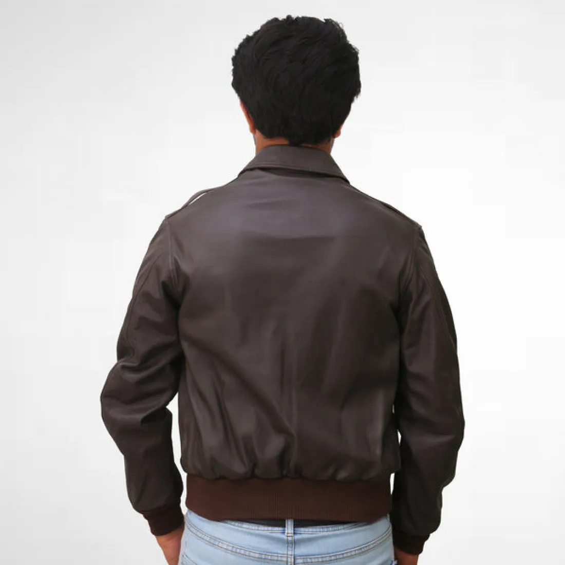 Brown Fur Real Leather Jacket - Image 2